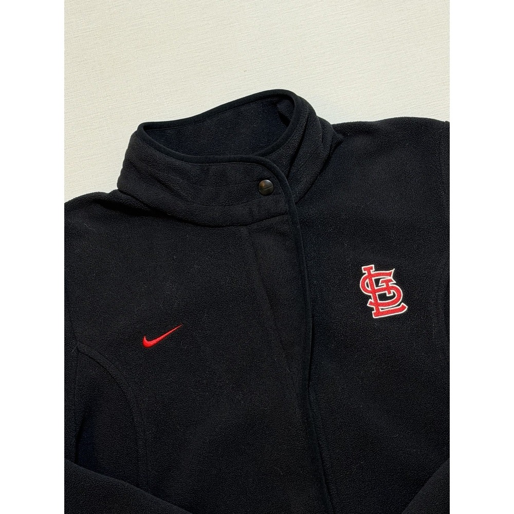 Nike Therma-fit St. Louis Cardinals Men's L Fleece Full Zip Snap On Neck Fleece